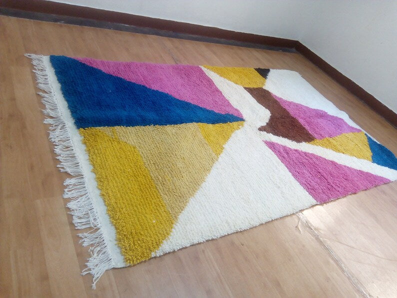 Wool Berber Carpet - 240x157cm- Natural Wool - MAI23212