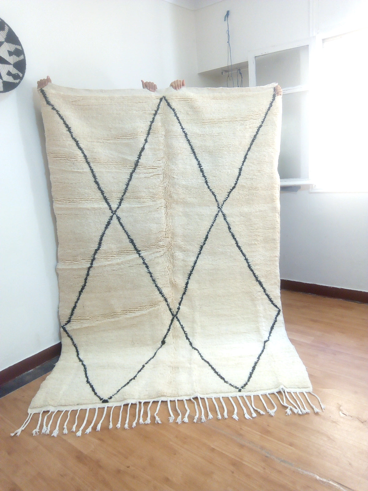Wool Berber Carpet - 255x177cm- Natural Wool - YKJANX5