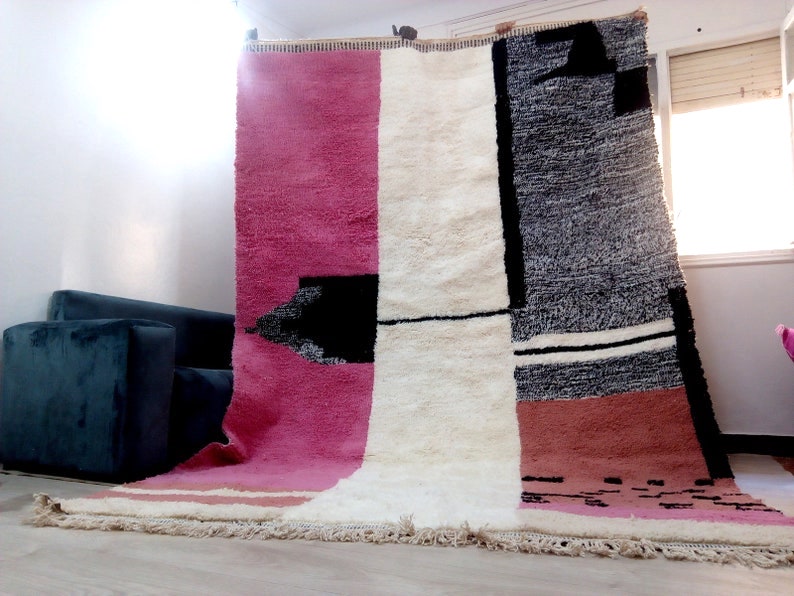 Real Azilal Berber Carpet - 305x204cm - Natural Wool - BOCTB6