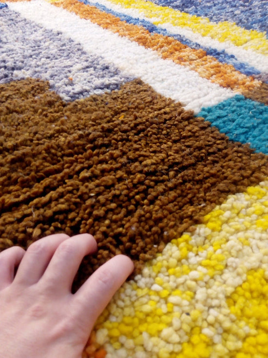 Real Azilal Berber Carpet - 260x150cm - Natural Wool - RDECK6