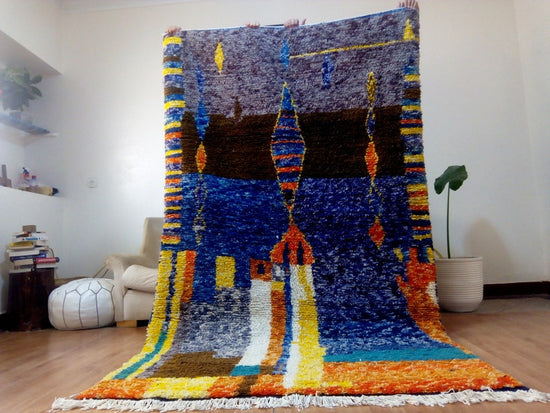 Real Azilal Berber Carpet - 260x150cm - Natural Wool - RDECK6